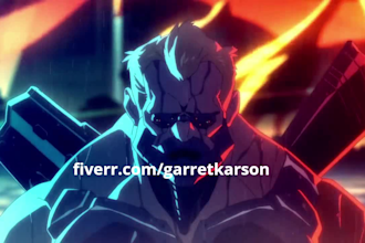 do 2d music video, 2d cartoon animation video, anime animation, anime short film