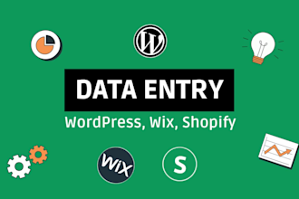 do data entry and product listing for wordpress, shopify, and wix with accuracy