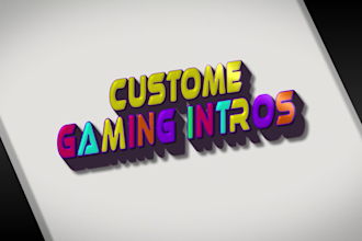 create gaming intro and outro and unique logo animation