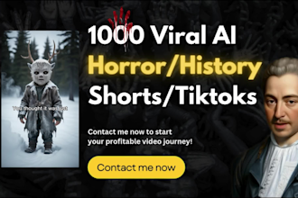 do faceless ai horror or history youtube short reels tiktok