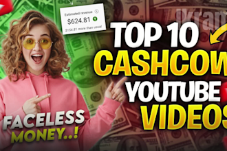 do top 10 cash cow youtube automation faceless videos