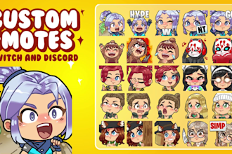 draw express custom emotes for twitch, discord, youtube