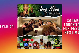edit instagram music video promo, previews, teaser feed,post or story,stories