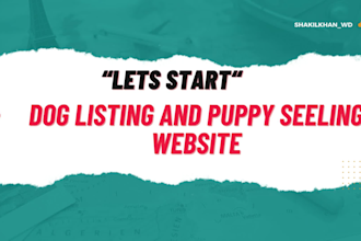 create dog and puppy selling website for your business