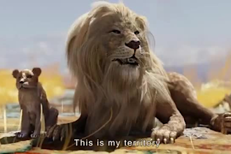 do realistic 3d animal animation, cgi animal model and rig, vfx lion for film