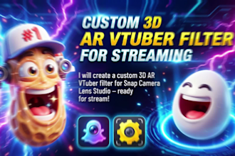 do 3d ar vtuber model burnt peanut style, arkit face tracking for streaming