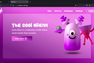 create modern nft website or nft landing page