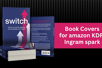 design a modern book cover for amazon KDP, ingramspark