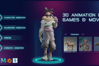 rig and create gameplay 3d animations for unreal and unity