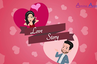 create amazing animated wedding invitation, love story, and proposal video