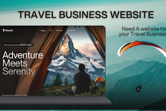 design a modern travel and tour website with immersive UI UX