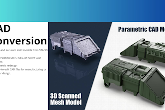 convert 3d scan, stl to editable cad model