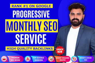 do complete monthly website SEO service with high quality backlinks