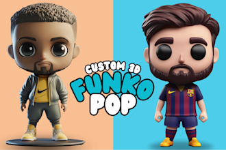 create cute 3d models character, funko pop, and action figures for printing