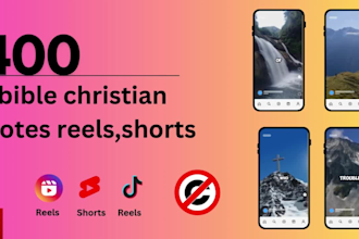 professionaly create 400 bible christian quotes  reels,shorts