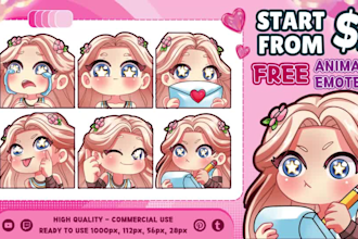create custom twitch animated emote for vtuber, streamer, kick