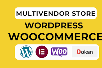 build wordpress woocommerce multivendor website with elementor