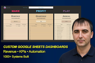 build a google sheets automation system, dashboard or business tool