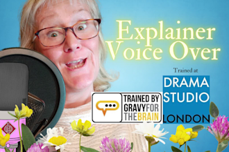 create a british voice over for your explainer video