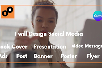 design flyer, poster, banner, book cover, social media ads and post in canva
