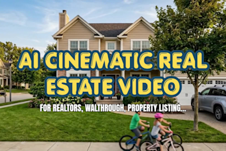 create a cinematic ai real estate video for property tours and reels in 24hrs