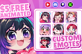 draw twitch emotes, sub badges, animated emotes for discord, stream and twitch