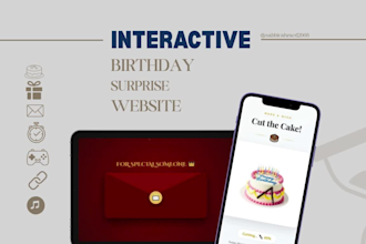 create a customized interactive surprise website for birthday or anniversary