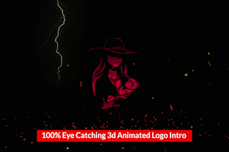 create professional 3d logo reveal animation and intro video