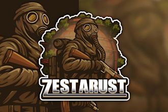 make an epic rust game server logo and icon