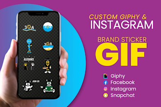 create animated gif stickers for instagram story, facebook and giphy