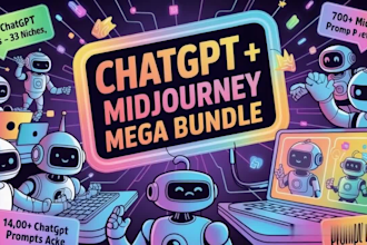 give you 14000 chatgpt prompts and 13600 midjourney prompts with 700 pngs