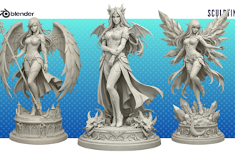 sculpt 3d models, characters, toys, and statues for 3d printing