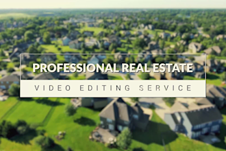 do real estate video editing promo for realtors