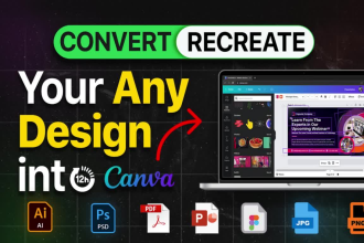 recreate, ai, indesign,figma to editable canva templates in 24 hrs