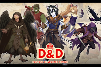 draw dnd character, fantasy art, illustration for concept art
