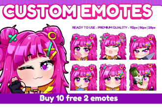 draw custom twitch emotes, animated emotes and badges for you