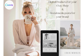 do eye catching etsy digital product design for etsy shop