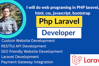 develop php laravel website design api php laravel developer