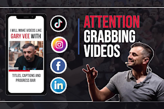 edit reels, shorts, tiktok videos with captions like gary vee