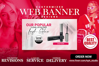 design awesome website banners, banner ad, google ad
