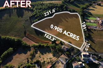 edit real estate drone photos with aerial maps and property lines