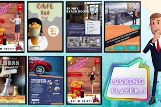 design flyer for bring attention to business promotion, product or service