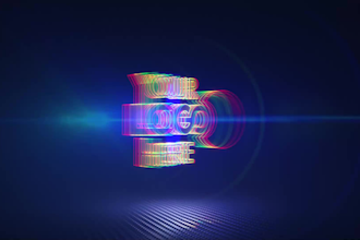 create metaverse glitch logo intro