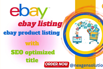 do ebay listing, ebay product listing with SEO optimized title