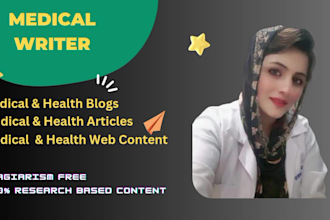be your expert medical content writer