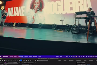 do led screen content, kinetic stage typography from after effects to led wall
