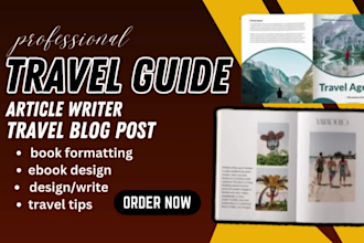 write design canva editable travel guide canva ebook travel itinerary article