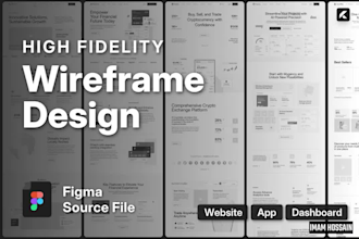 do professional wireframe design for your website with figma