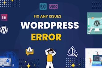 fix any elementor error wordpress issue woocommerce bug or elementor pro