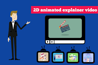 create 2d animated explainer video or animation marketing sales video